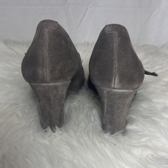 Born Jordana Brown Suede Mary Jane Wedge Heels Sz 7.5 - Picture 3 of 6